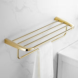 Bathroom Hardware Accessory Series Soild Brass Towel Rack Paper/Toilet Brush Holder Corner Shelf Robe Hooks Gold New Arrival