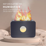 Mist Maker Flame Air Humidifier Essential Oil Diffuser Bedroom Home Decor Light Aromatherapy Diffuser Ultrasonic Aromatic 220ML