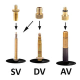 Dropship-4 Pack Bicycle Valve Adapter Bicycle Tube Valve Adapter Sv Av Dv Bicycle Pump Ball Pump Needle Inflator Accessories