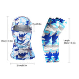 Summer Face Cover Arm Sleeves Set Women Men Breathable Face Sun Protection Long Arm Sleeves for Camp Cycling Mounteering Fishing