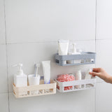 Bathroom Shelf 26*10*6cm Adhesive Storage Rack Hooks Kitchen Home Decoration Corner Shower Shelf Rack Storage Rack Accessories