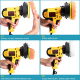 220V/110V 600W Electric Car Polisher Machine 3500rpm Auto Polishing Machine Sander Small Portable Polish Waxing Tools
