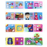 Kids 3D Toddlers Board game Story Cloth Book Montessori Quiet Book Early Learning Education Habits Knowledge Developing Toys