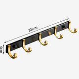 Bathroom Hardware Kit Punch-Free Triangle Space Aluminum Bathroom Shelf Towel Rack Hook Rack Black Gold Tissue Box Toilet Brush