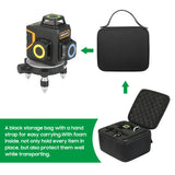 KKmoon Green Laser Beam Level Meter 3x360° Laser Level Line Laser 12-line Green Light Self-Leveling Laser Level Meter Cross Line