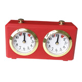 Classic Tournament Chess Clock Accurate Wind-Up Mechanical Multi Chess Board Games Clock Accessory No Battery, Red
