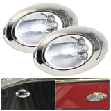 2Pcs LED Marine Light IP66 Waterproof Boat Transom Light 6300K 300lm High Brightness Yacht Spotlight Marine Lighting Accessories