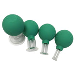 1 Set of 4pcs Vacuum Cupping Cups Back Body Massager Household Suction Vacuum Can (Brown)