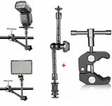 Used to install HDMI monitor, LED light, camera flash, camera DSLR, super clamp 11-inch adjustable magic articulated arm clamp,