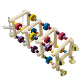 Wooden Bird Swings Ladders Toys Parrot Chewing Climbing Stand Perch Parakeets Playground Colorful Bite Blocks