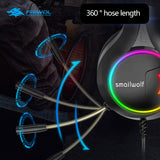 Gaming Headset Gamer 4D  Sound USB 3.5mm Wired RGB Light Game Headphones With Microphone For PC Laptop PS4 Gamer