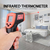 Infrared Thermometer Non-Contact Temperature Meter Gun - 50~600℃ Handheld Digital Industrial Outdoor Laser Pyrometer Thermometer