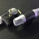 Mini 3.5mm Jack Microphone Supports 2 Channel Recording. For Recording Mobile Phone Studio Interview Microphone For Smartphone