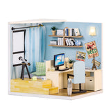 CUTEBEE DIY Doll House Wooden Doll Houses Miniature Dollhouse Furniture Kit with LED Toys for Children Christmas Gift