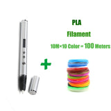 Lihuchen 3D Pen RP900A DIY 3D Printing Pen Support  ABS/PLA Filament 1.75mm Creative Toy Gift For Kids Design Drawing