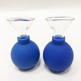 New Flat Vacuum Cupping Cups Acupuncture Therapy Anti-Cellulite Body Massager Rubber Chinese Meridian Head Glass Suction Cans