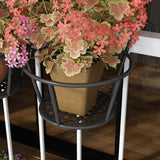 4pcs Hanging Basket Home Decor Iron Art Plant Stand Corner Balcony Indoor Outdoor Desktop Strong Bearing Modern Patio Garden