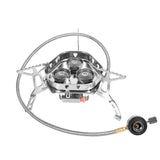 5800W Big Power Backpacking Stove with Piezo Ignition Portable Folding Camping Gas Stove Furnace for Outdoor Cooking Barbecue