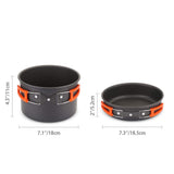 Camping Cookware Picnic Cooking Set 1 Set Outdoor Pots Pans Non-stick Tableware With Foldable Spoon Fork Knife Kettle Cup