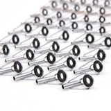 80 Pcs Rings Fishing Rod Guide Tip Set Repair Kit DIY Eye Rings for Fishing Rods Stainless Steel Frames With Box Fishing Tackle