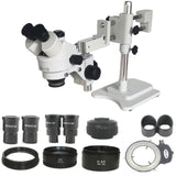 3.5X-90X Double Boom Zoom Simul Focal Trinocular Stereo Microscope 38MP HDMI-Comp USB  Microscopio Camera Phone PCB Repair Tools