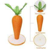 Pet Toys Cat Scratching Board Scratching Post Carrot Shape Cat Scratcher Tree for Cats Climbing Indoor Claws Care Sisal Rope
