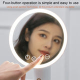 LED Daylight Makeup Mirror 3 Color Dimmable Lighting Modes High-Definition Cosmetic Mirror Touch Screen Switch Cosmetic Mirror