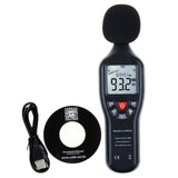 Professional Compact Sound Level Meter with Data Record Function 30dB-130dB High Accuracy Measuring with Backlit Display