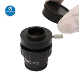 SZM CTV 1/2 1/3 1X Adapter 0.3X 0.5X 1X C mount Lens For Trinocular Stereo Microscope HDMI VGA USB Video Camera Accessories