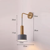 Nordic wall lamp American style iron art bedroom bedside lamp modern simple living room wall lamploft wall lamp  creative mirror