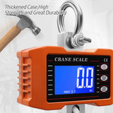 Digital Hanging Scale with Remote Control 1000kg/ 2204lbs Portable Heavy Duty Crane Scale LCD Backlight Industrial Hook Scales