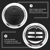 2Pcs Air Conditioner Vent Outlet Round A/C Electroplate Corner Vents for Bus