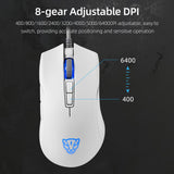 Motospeed V70 USB Wired Gaming Mouse RGB Mouse Ergonomic Design 8-gear Adjustable DPI Wide Compatibility Black