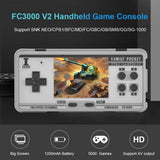 FC3000 V2 Retro Handheld Game Console Built-in 4000+ Classic Games 10 Simulator Video Game Console AV Output Support NTSC Format
