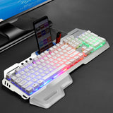 Steampunk Gaming Keyboard Imitation Mechanical Keyboard 104 Keys Breathing Lamp  hand rest  Wired Keyboard For Desktop Laptop