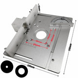 New Router Table Insert Plate for Woodworking Benches Router Table w/ Miter Gauge Guide Aluminium Profile Fence Sliding Brackets