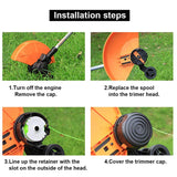 10 Pack Trimmer Line Replacement Spools For Worx WA0014 WG168 WG184 WG190 WG191 Weed Eater Auto-Feed 20Ft 0.080Inch