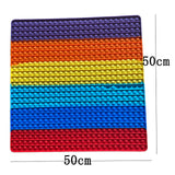 Big Fidget Game Rainbow Chess Board Push Bubble Pop Fidget Sensory Toys Relieve Stress Family Interaction Party Games Toy Gifts