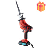 Cordless Reciprocating Saw 21V Adjustable Speed Chainsaw Wood Metal PVC Pipe Cutting Reciprocating Saw Power Tool with Saw Blade