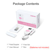 Medical Fetal Doppler Ultrasound Baby Heartbeat Vascular Pocket Prenatal Detector Home Pregnant Heart Rate Monitor 3.0MHz