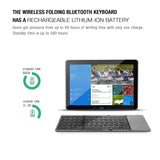 Folding Bluetooth Keyboard,Rechargeable Portable BT Wireless Foldable Mini Keyboard with Touchpad for Tablet Samsung or Other Ce