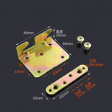 4pcs/set Cold Rolled Steel Bed Bracket Wood Board Connector Thicken Heavy Fixed Bed Corner Hinge Furniture Hardware Accessories