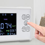KF-909 LCD Display Air Quality Detector Time Date Display Multifunctional Indoor Air Quality Monitor Carbon Dioxide CO2 Monoxide