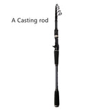 Telescopic Fishing Rod 1.8m 2.1m 2.4m 2.7m 3.0m 3.3m 3.6m Solid Tip telescopic Spinning Rod Carbon Fishing pole Lure Rod Travel
