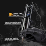 New Arrival Wireless Battery LED Display Tattoo Machine Gun Tattoo Pen Portable Strong Japan Motor Tattoo Equipment