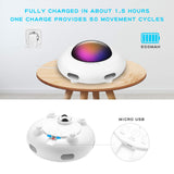 Automatic UFO Interactive Cat Toy for Indoor Rotating Feather Electronic Cat Toy Smart Auto Shut-Off Random Moving USB Charging