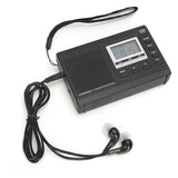 Portable Radio Mini Stereo FM/MW/SW Receiver with Digital Clock 3.5mm Earphone Pocket Radio FM Stereo Radio Receiver