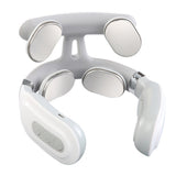 Neck Massager Heat Micro Electric Massager Shoulder Pain Relief Relax Muscles 4 Heads Vibrator Heated Intelligent Massager