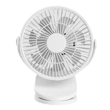 Mini USB Fan with 2400 MAh Battery, Clip Mini Table Fan, 360 Degree Adjustable, Quiet Small USB Fan for Office, Car