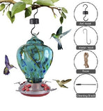Outdoor Hummingbird Food Feeders Hand Blown Glass Drinker Hummingbird Feeder Leak-Proof Easy to Clean Parrot accessories
